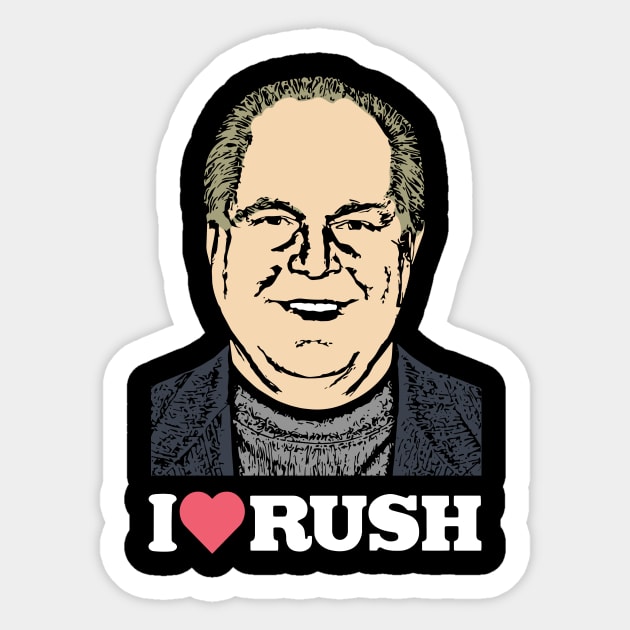 I Love Rush  Rush Limbaugh Sticker by CelestialCharmCrafts